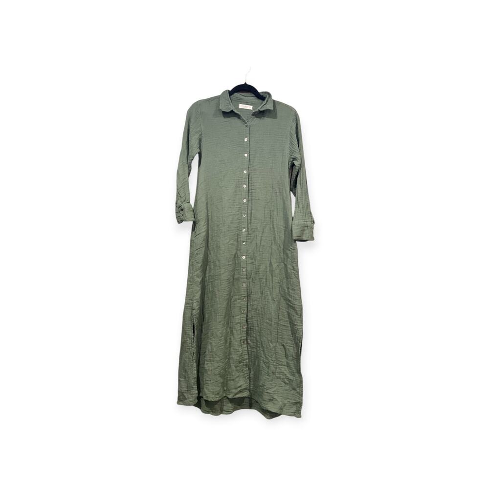 Natural Life Dress Women XS Green 100% Cotton